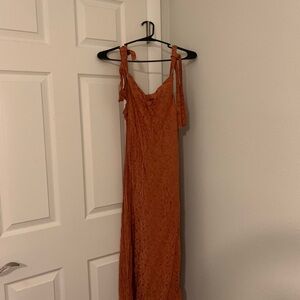 Patterned Lace Maxi Dress